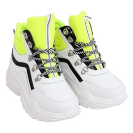 White and yellow high-ankle sports shoes RB-3348 WHITE / YELLOW White and yellow high-ankle sports shoes RB-3348 WHITE / YELLOW