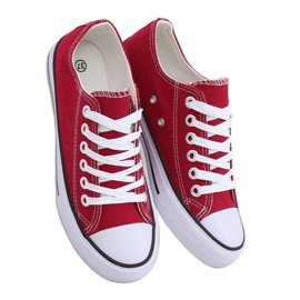 Classic women's sneakers maroon 7050Y Wine red