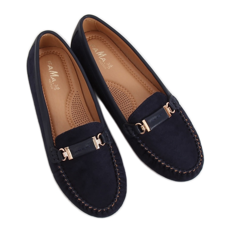 Loafers for women navy blue FM3024 Blue