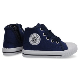 High-top Children's Sneakers Y1312 Navy Blue