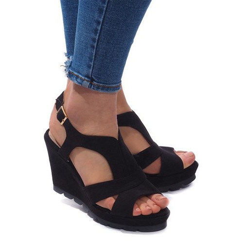 Wedge Sandals K63 Black