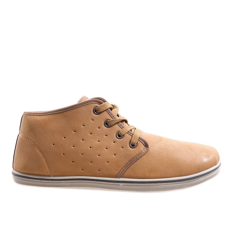 Fashionable High Sneakers TL354-1 Camel brown