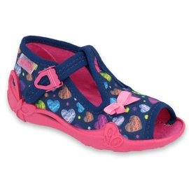 Befado children's shoes 213P118 navy blue pink multicolored
