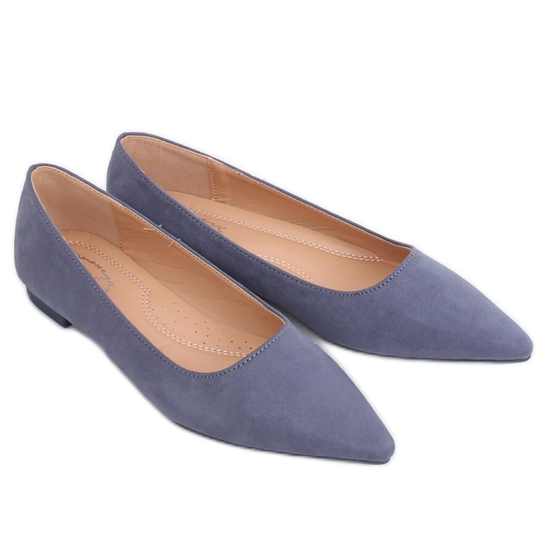 Blue pointed ballerinas A822 Blue