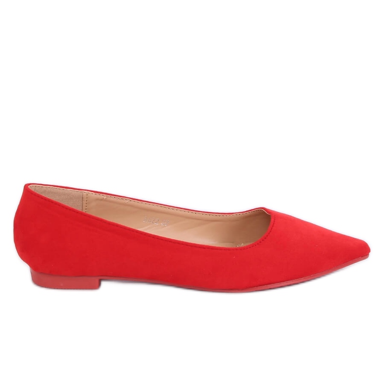 Red pointed ballerinas A822 Red