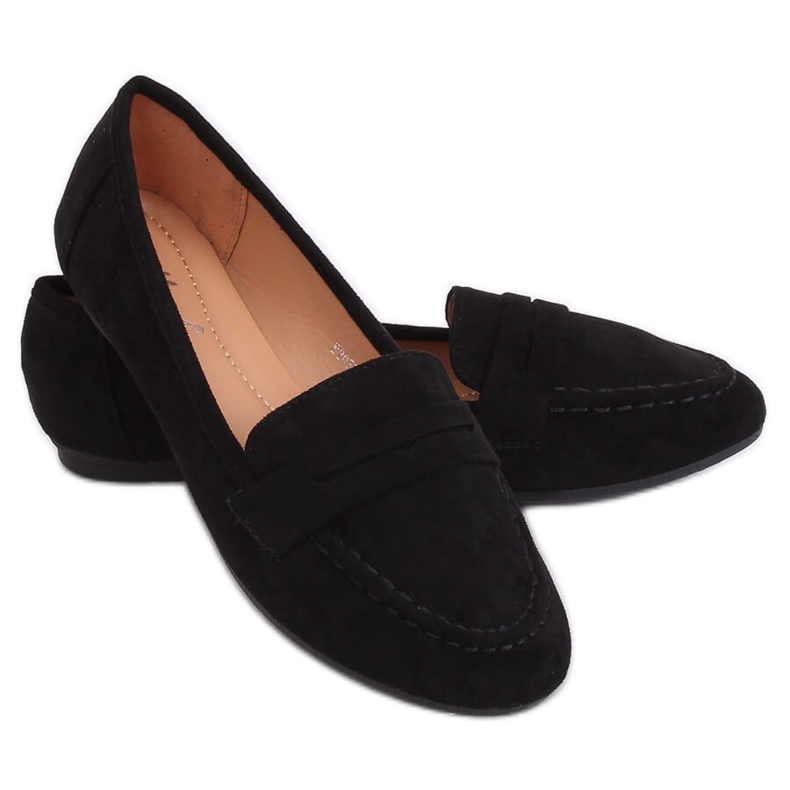 Black women's loafers B2030 Black