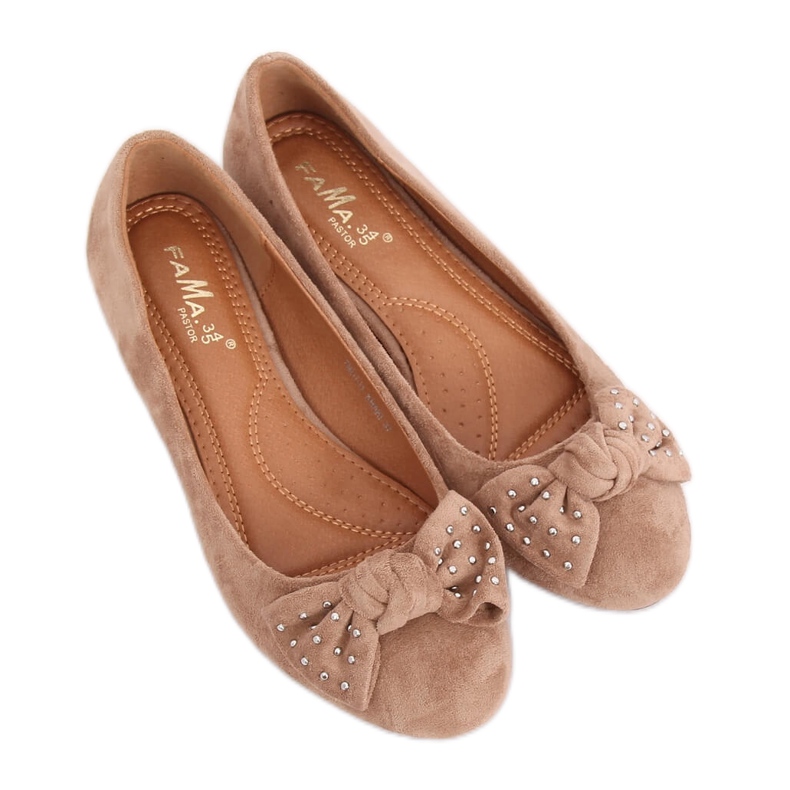 Beige ballerinas FM217-13 Khaki