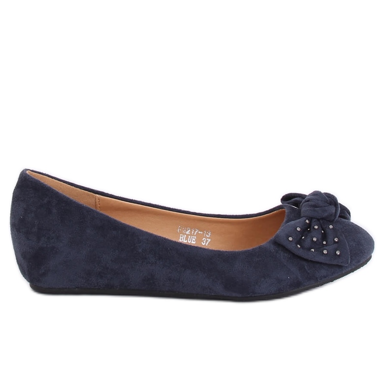 Navy blue ballerinas FM217-13 Blue