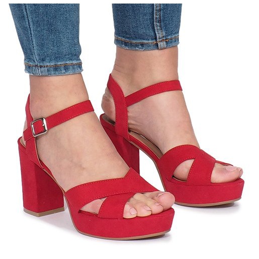 Enmore Red Heel Sandals