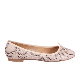 Snake skin ballerinas LK31P Snake beige