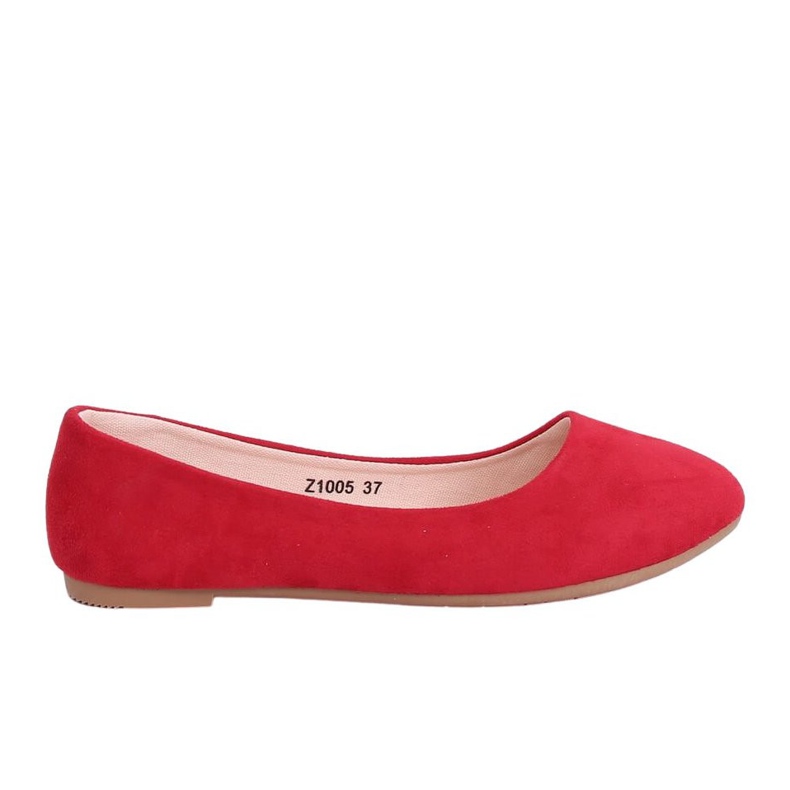 Red plain ballerinas Z1005 Red