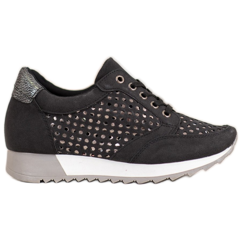 Kylie Openwork shoes on the platform black