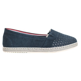Goodin Openwork Leather Ballerina blue Goodin Openwork Leather Ballerina blue