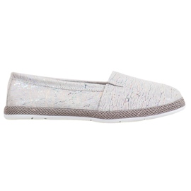 Goodin Leather Ballerinas With Holo Effect grey Goodin Leather Ballerinas With Holo Effect grey