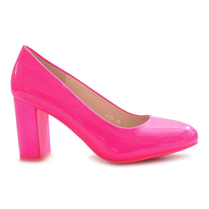Pink Snipes lacquered pumps