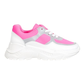 SHELOVET Stylish Sneakers white pink