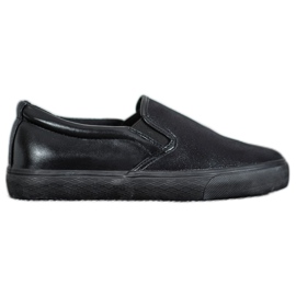 SHELOVET Slip-on Sneakers With Glitter black SHELOVET Slip-on Sneakers With Glitter black
