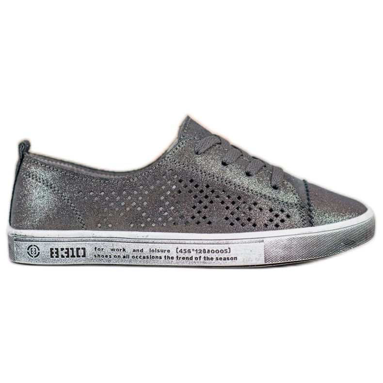 VINCEZA Leather Sneakers grey