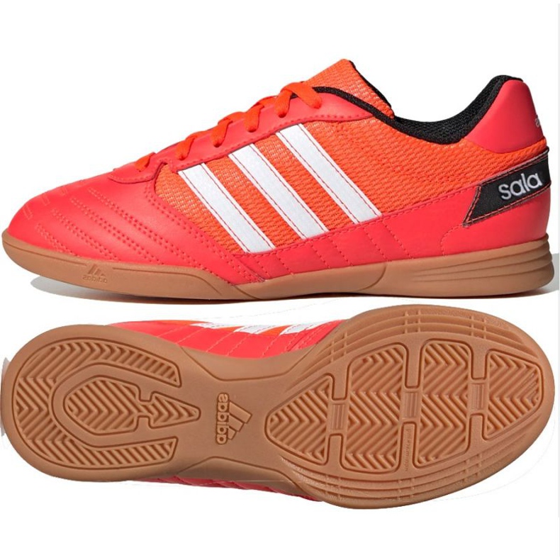 Indoor shoes adidas Super Sala Jr FV2639 red oranges and reds