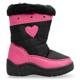 Children's warm snow boots DF86 Black pink