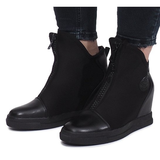 Black suede sneakers Nathalie