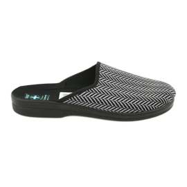 Adanex men's slippers slippers 25147 herringbone black grey