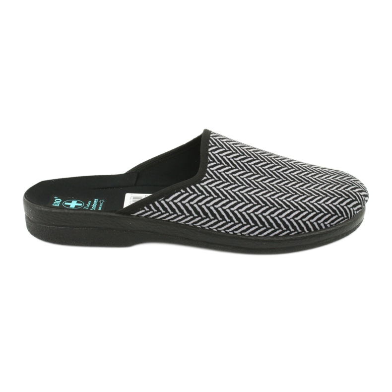 Slippers men's slippers Adanex 25147 herringbone black grey Slippers men's slippers Adanex 25147 herringbone black grey
