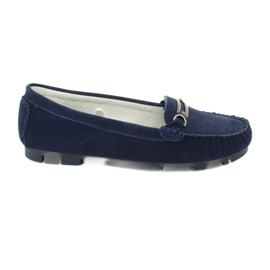 Loafers made of suede leather Filippo DP 1202 blue
