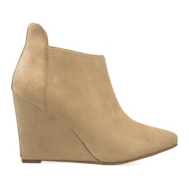 Suede Wedge Pumps TL01-1 Beige Suede Wedge Pumps TL01-1 Beige