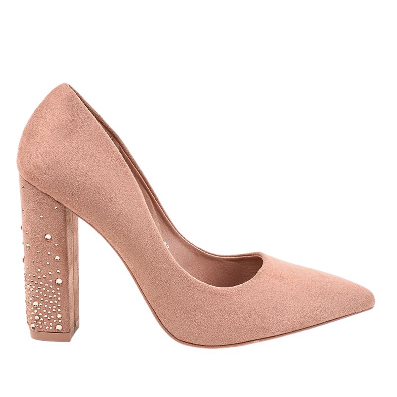 Pink suede pumps on the D-1230 pillar