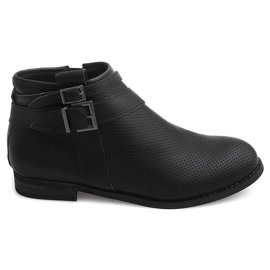 Openwork boots with a zipper H208 Black