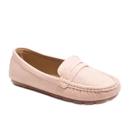 Pink moccasins with a buckle FM2958-3