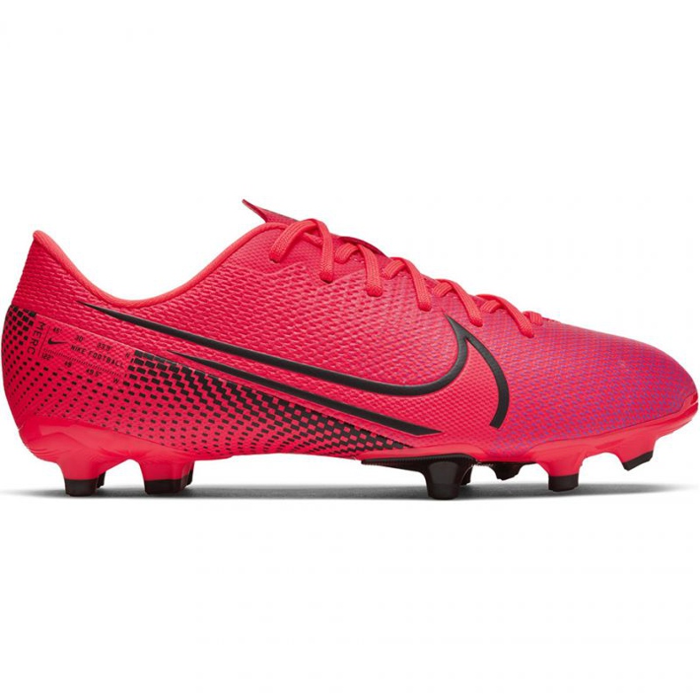 Nike Mercurial Vapor 13 Academy FG / MG Jr AT8123-606 soccer shoes red oranges and reds