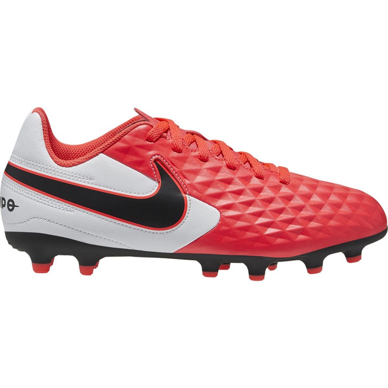 Nike Tiempo Legend 8 Academy FG / MG Jr AT5732-606 soccer shoes red oranges and reds