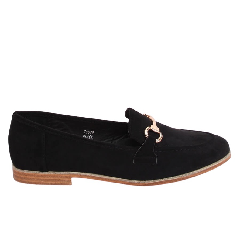 Black Women's black loafers T355P Black