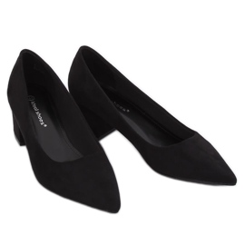 Pumps low heels black A-3370 Black