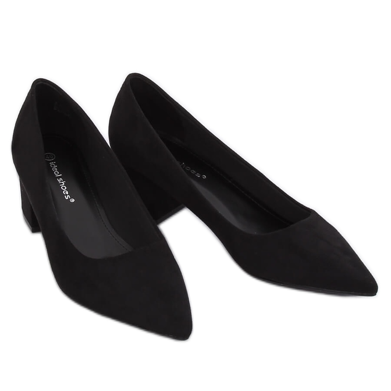 Pumps low heels black A-3370 Black