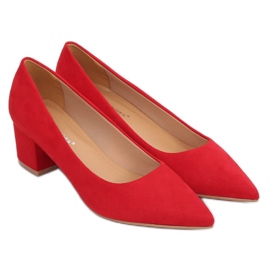 Pumps low heels red A-3370 Red