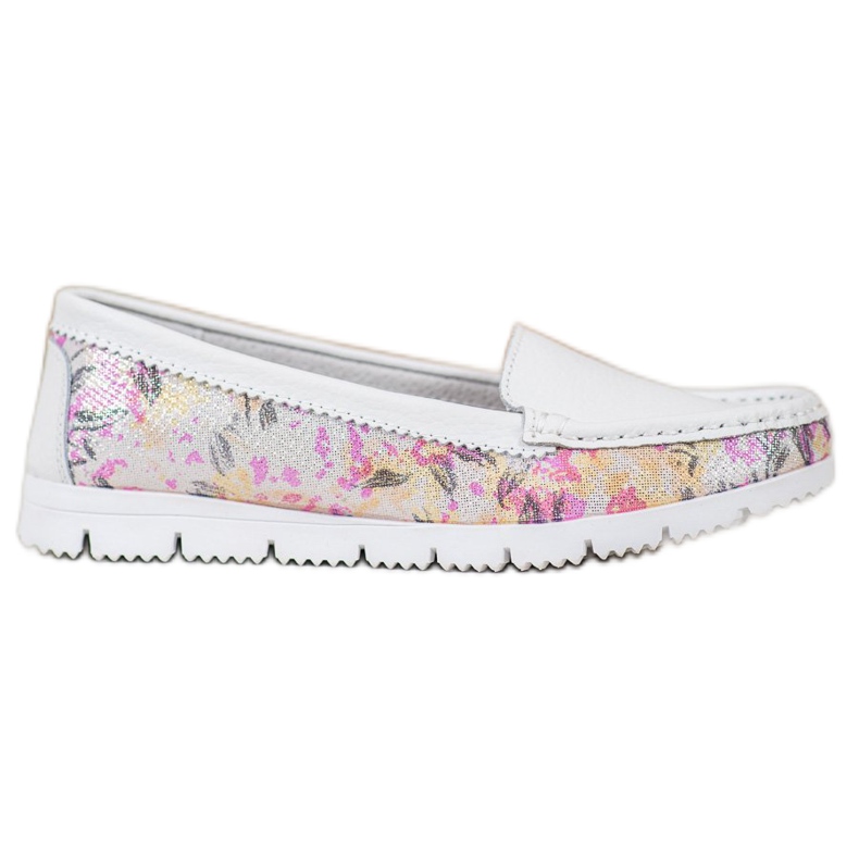 Vinceza Loafers With Pattern white multicolored