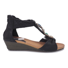 Black Perlina wedge sandals Black Perlina wedge sandals