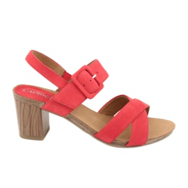 Red Sandals Caprice 28317