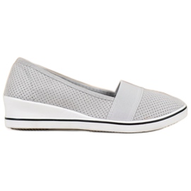 SHELOVET Gray Ballerina On Wedge grey