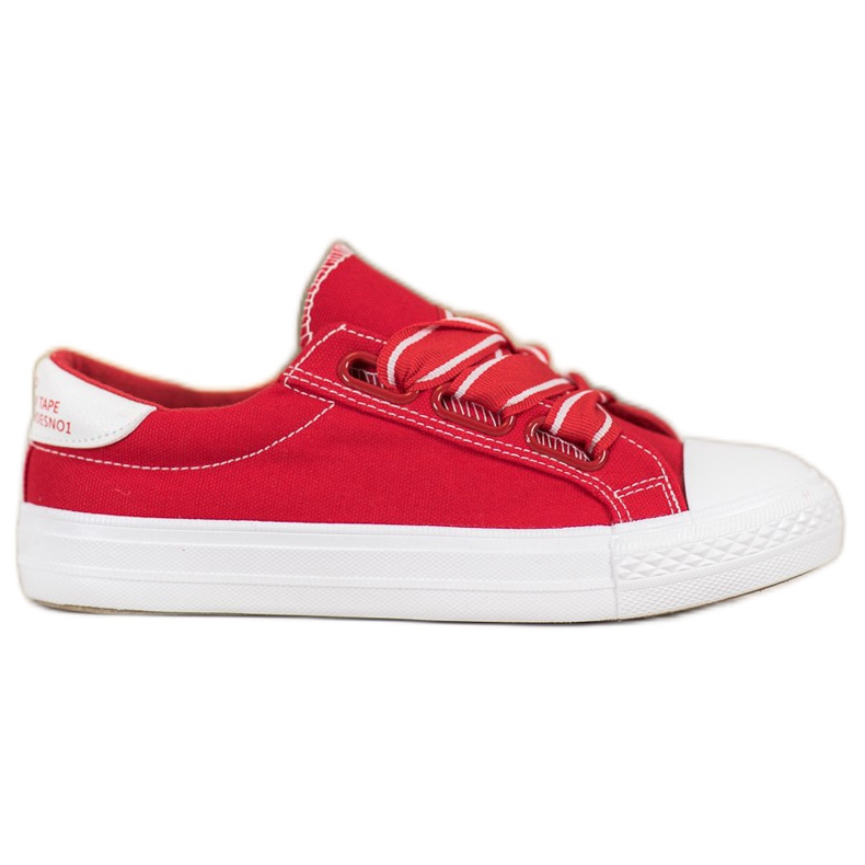 SHELOVET Comfortable Textile Sneakers red
