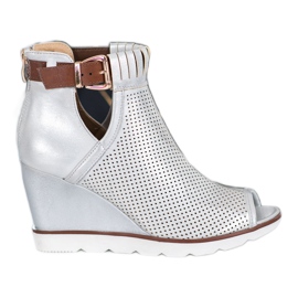 Filippo Silver Ankle Boots grey