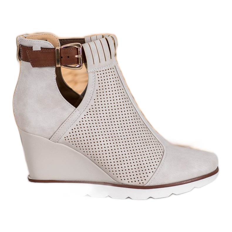 Filippo Openwork boots on a wedge brown