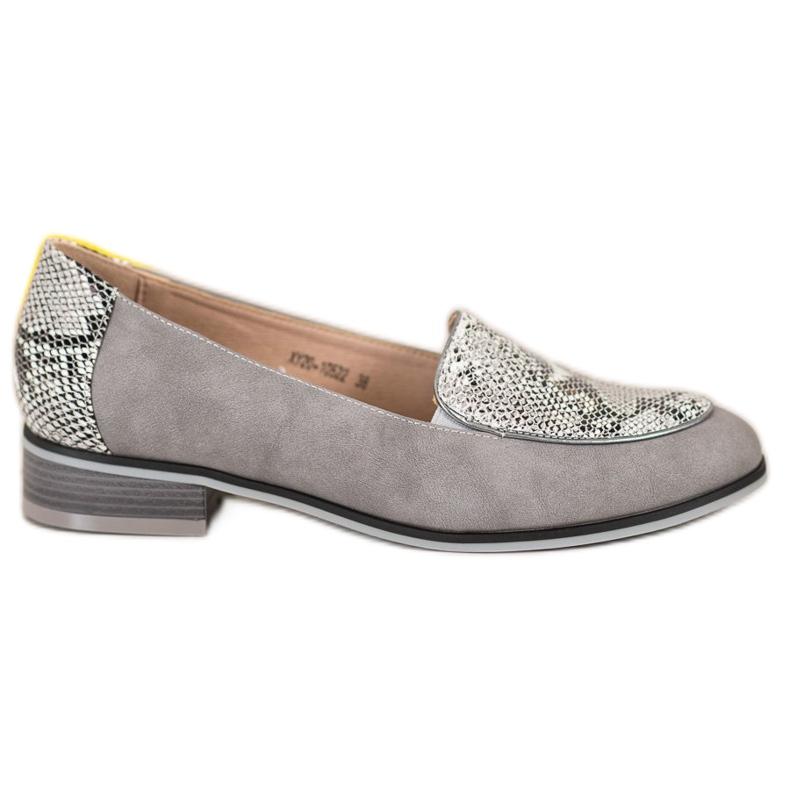 Snake Print VINCEZA loafers grey