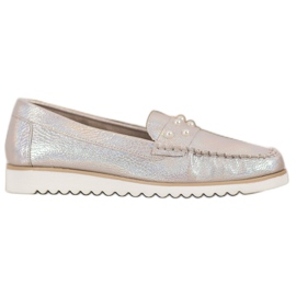 Sergio Leone Loafers With Pearls golden