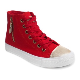 High-top Sneakers F-6 Red