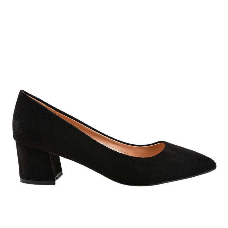 Black suede pumps on the FM1089 post