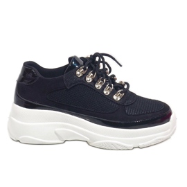 Black sports sneakers J-8704